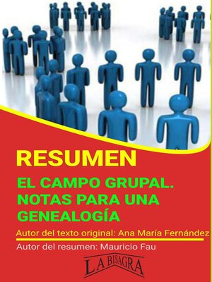 cover image of Resumen de El Campo Grupal. Notas Para una Genealogía
